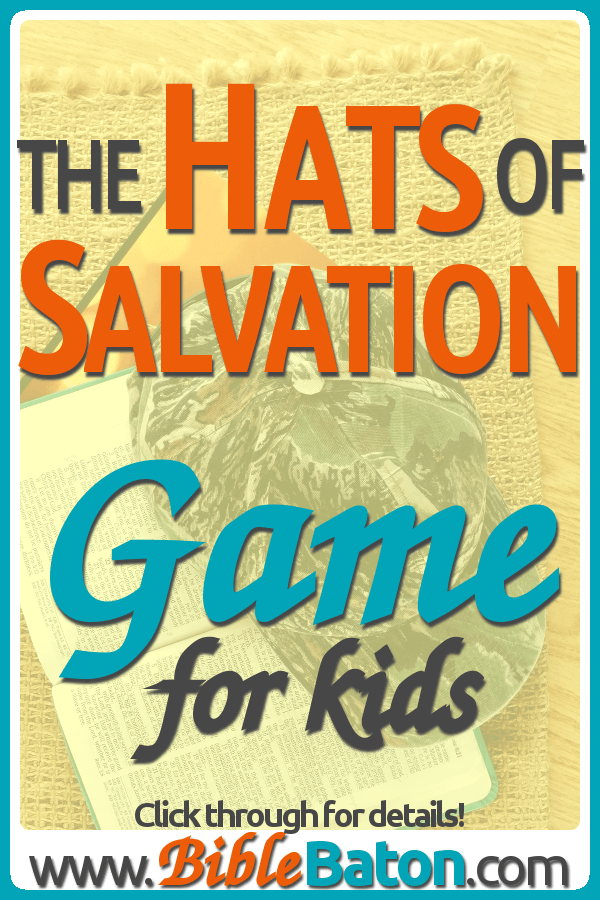 Teaching the Armor of God? You'll definitely want to use the "Hats of Salvation" game for your lesson on the Helmet of Salvation! This high-energy activity is like a hands-on object lesson, because it gets your kids moving while simultaneously helping them remember Bible truths. Perfect for Sunday School, VBS, or any children's ministry! Or use it with your own kids in your homeschool or family devotions. Click through for game instructions.