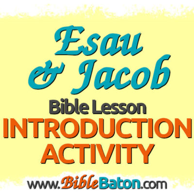 Capture your kidsâ€™ attention with this FREE Bible lesson Introduction Activity! This simple activity for the Old Testament story of Esau and Jacob (Genesis 25-27) is easy for you to prep, but it will get your kids interested in the lessonâ€”perfect for your Sunday School class, kidsâ€™ club, or homeschool Bible time! Click through for detailed activity instructions.