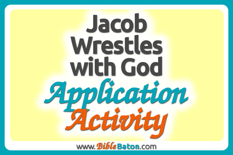Teach your kids to trust God. "Jacob Wrestles with God" isn’t just a crazy story about Jacob’s encounter with the angel. It’s a prime opportunity for you to show your kids that God can be trusted! And you can use a simple yet effective Application Activity to creatively show kids how to trust God personally. Perfect for your family devotions, homeschool Bible time, or Sunday School class! Click through for activity instructions.