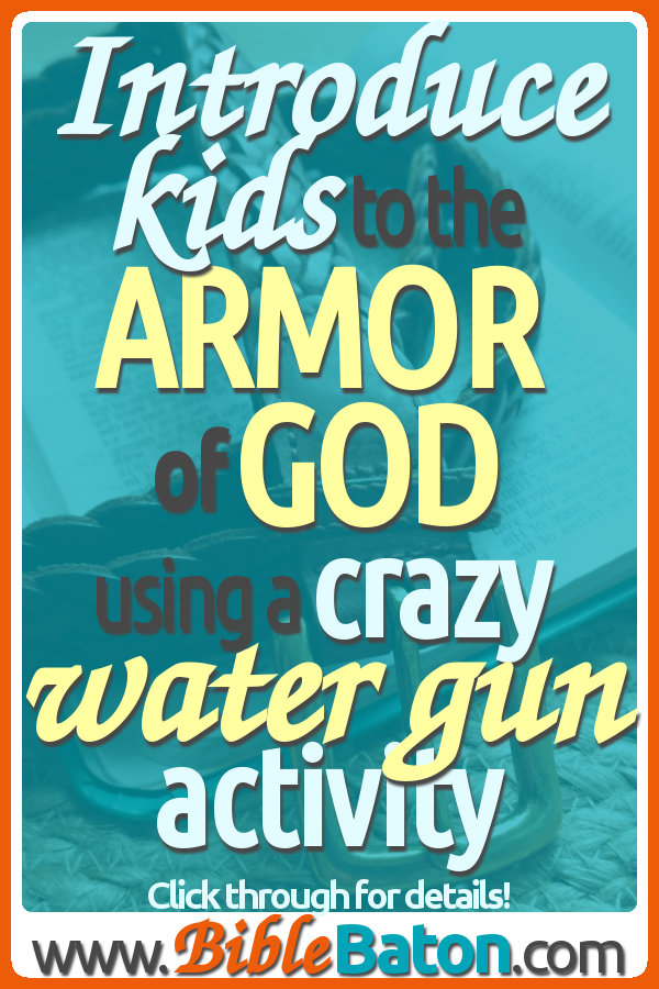 Capture kids' attention with this crazy Intro Activity involving trash bags & water guns--and, at the same time, teach kids to put on the whole Armor of God. These types of hands-on games & activities grab kids' interest from the get-go, which makes the rest of your lesson easier! ;) Perfect for VBS, Sunday School, or homeschool. Click through for activity instructions--plus a free printable lesson plan!
