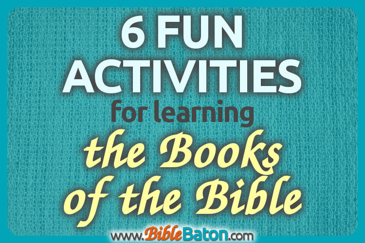 6 fun activities for learning the books of the Bible - games, crafts, songs, cards, printables, and other materials for teaching the books of the Bible for kids in Sunday School or at church!
