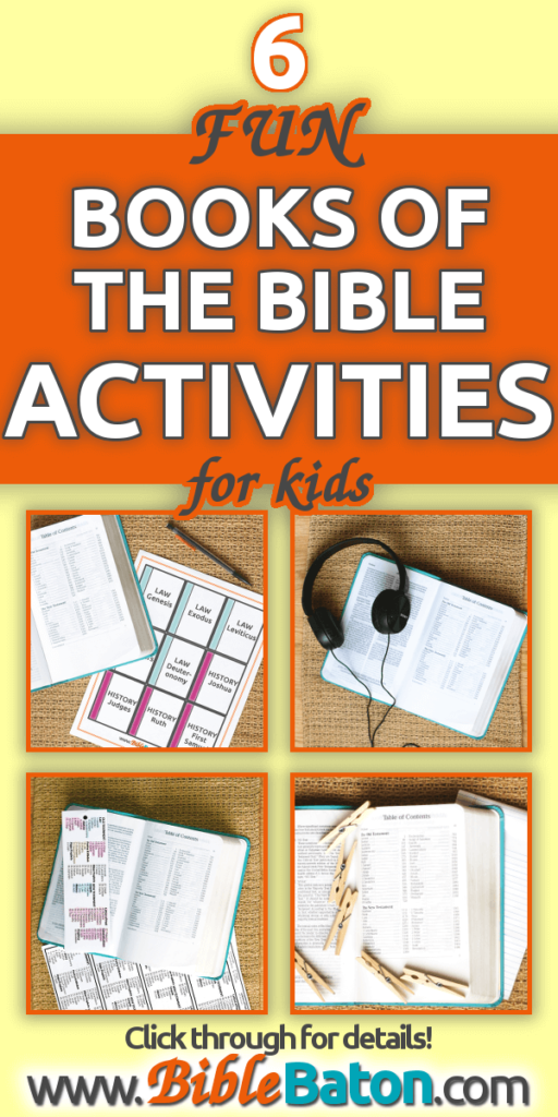 Here's a fun way of learning the books of the Bible in order for kids - use activities, games, crafts, and other fun ideas!