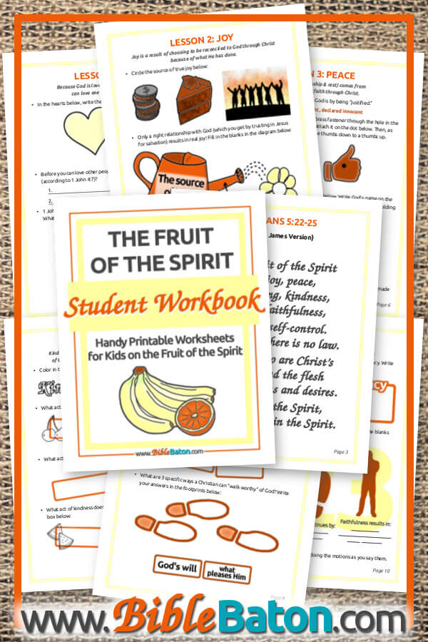 Fruit of the Spirit Student Workbook Page Preview