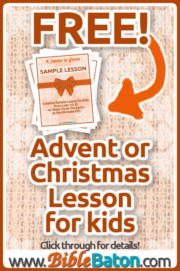 Looking for a free Advent lesson for children's church or Sunday School? Look no further! This Christmas Bible lesson plan for kids, based on Luke 1, does a beautiful job of introducing the events surrounding Christ's birth in a way that's fun and engaging for children. Click through to get your free Advent lesson for children now!
