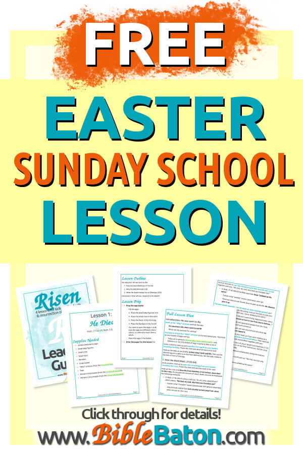 Free Easter Sunday School Lesson for Kids • BibleBaton