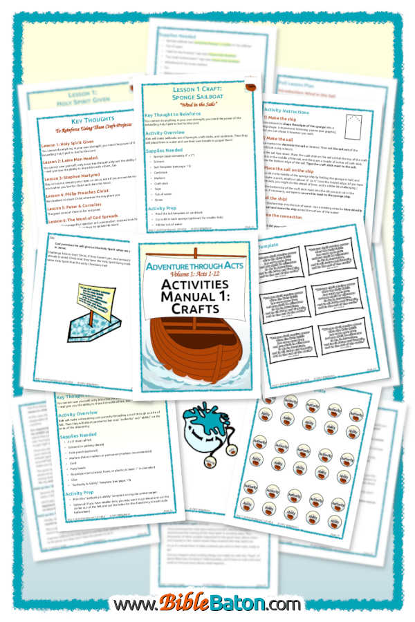 Adventure through Acts 1: Activities Manual 1 (Crafts) Page Preview