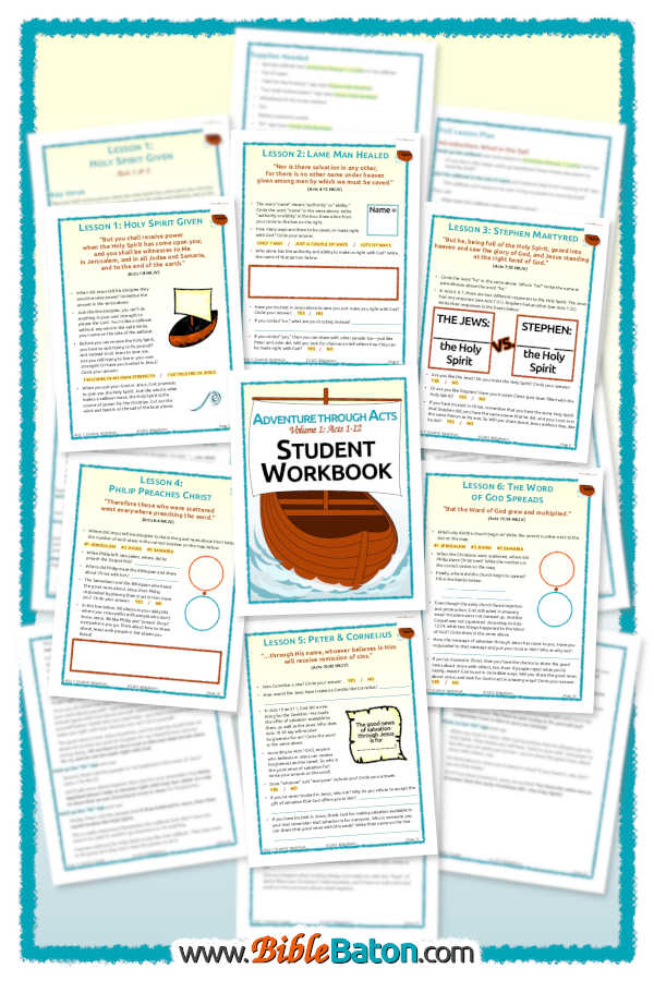 Adventure through Acts 1: Student Workbook Page Preview